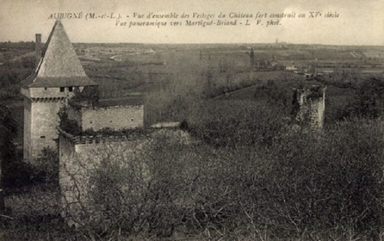 Carte postale ancienne représentant le château Aubigné au début du XXème siècle, ©iKEROS