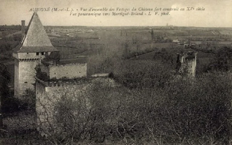 Carte postale ancienne représentant le château Aubigné au début du XXème siècle, ©iKEROS
