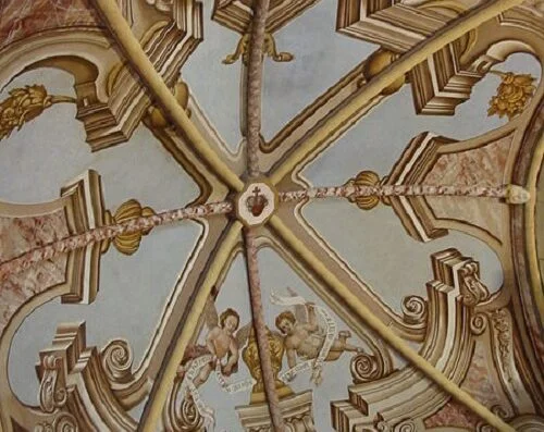 Paolo BARONNI, Voute peinte de l'église Saint-Denis, seconde moitié du XVIIIe siècle ©iKEROS