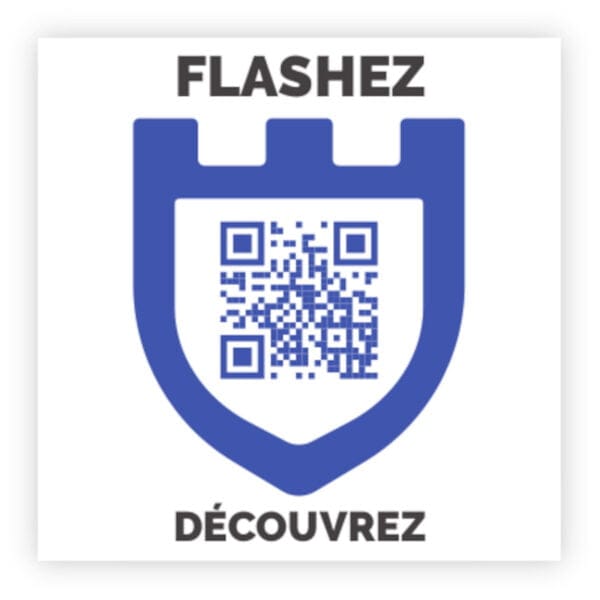 Autocollant QR code bleu