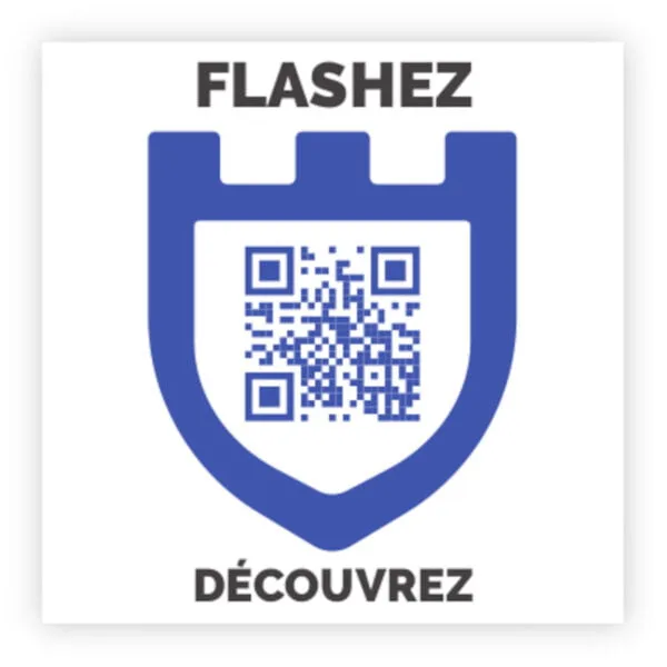 Autocollant QR code bleu