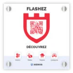 Plaque QR code rouge
