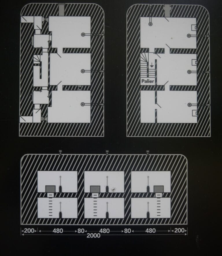 Plan du Sonderkonstruktion Bunker,©Dirk Peeters et Patrick Fleuriras
