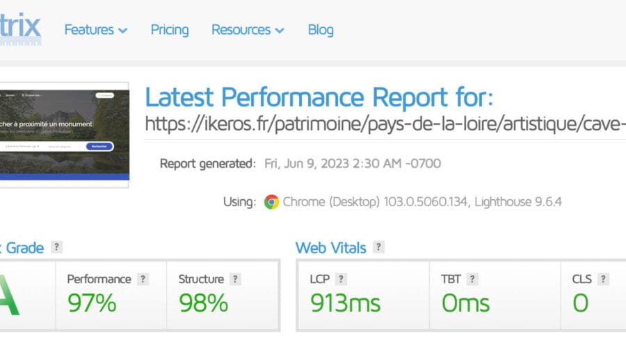 Performance des pages interactives