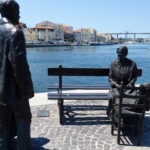 Statues de bronze Le pêcheur et la ramendeuse
