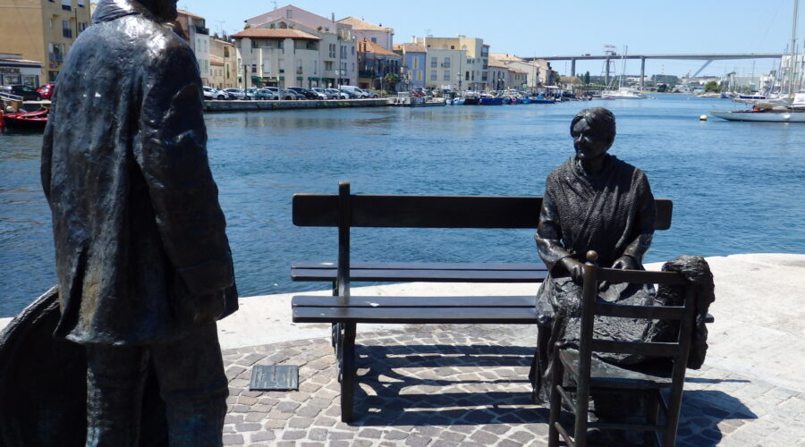 Statues de bronze Le pêcheur et la ramendeuse