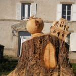 Sculpture en bois à Mortroux
