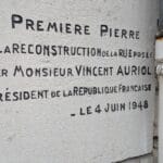 Première pierre de la Reconstruction de Lisieux
