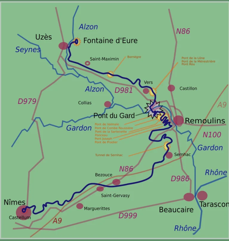 carte aqueduc gard