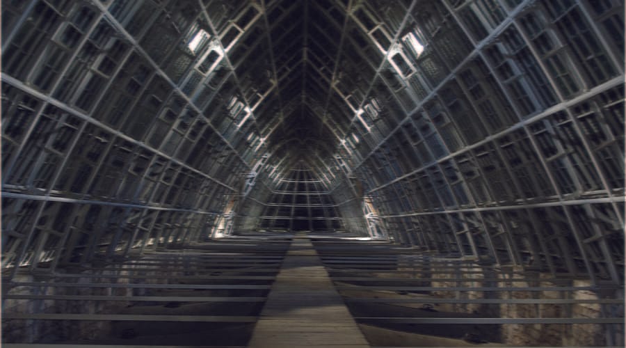 Grands combles de la cathédrale de Chartres