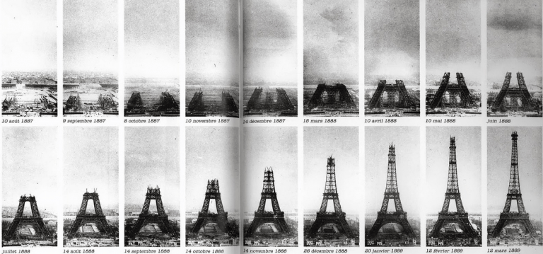 Étapes de la construction de la Tour Eiffel