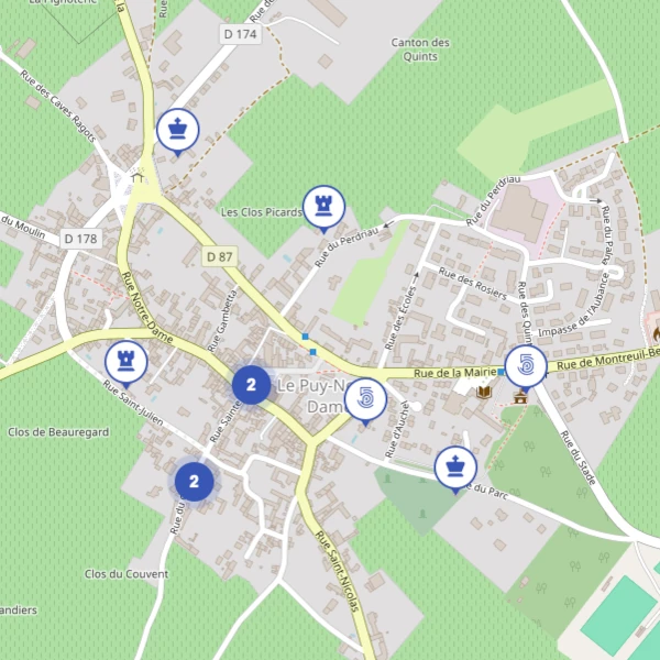 carte parcours qr code puy notre dame